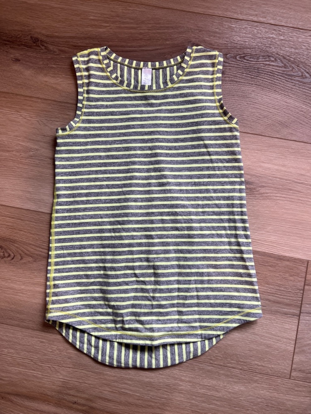 Lululemon  ivivva Gray & Neon Yellow Tank top shirt  size 12